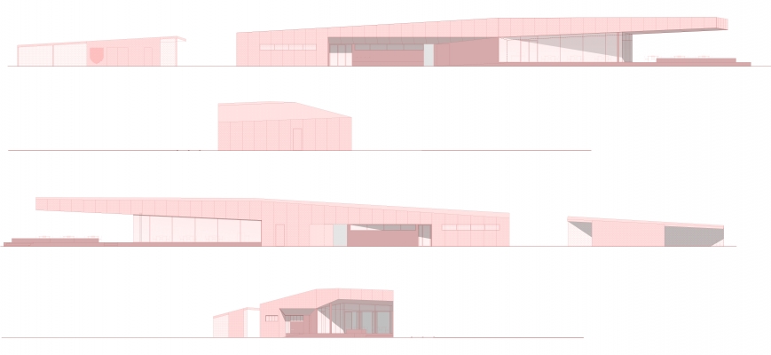 Façades ouest, nord, est, sud
