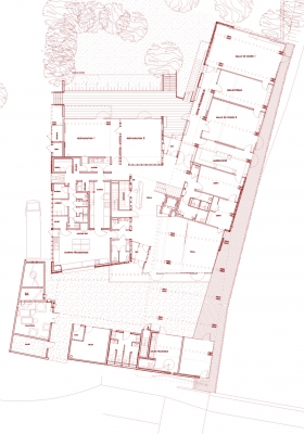 Plan rez de chaussée avec texte